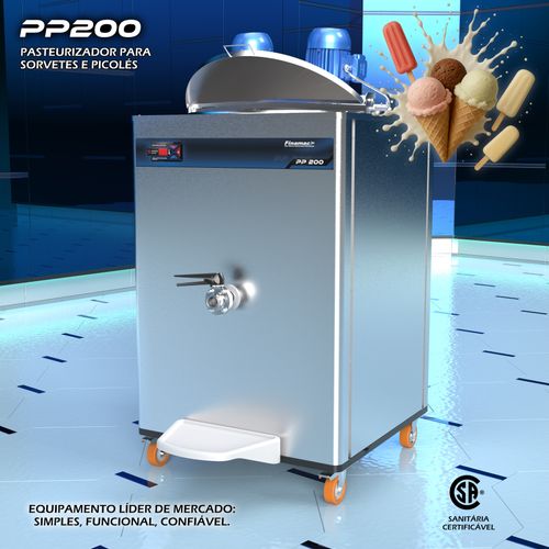 PP 200 - Pasteurizador e Homogeneizador Para Sorvetes e Picolés