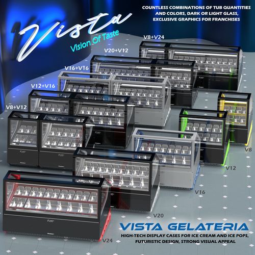Vista Display Case - Ice Cream And Ice Pop Display Case