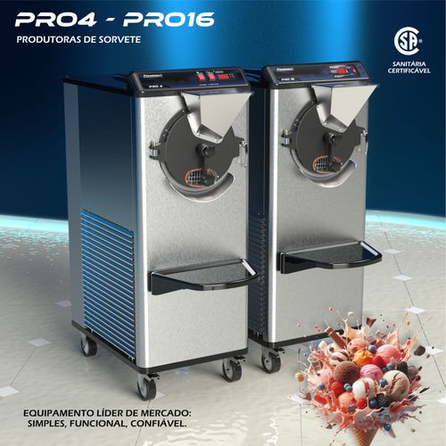 Pro 16 - Máquina Produtora Descontínua de Sorvete e Açaí