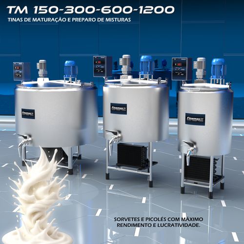TM 300/600 - Tanque Para Maturação de Caldas Para Sorvete